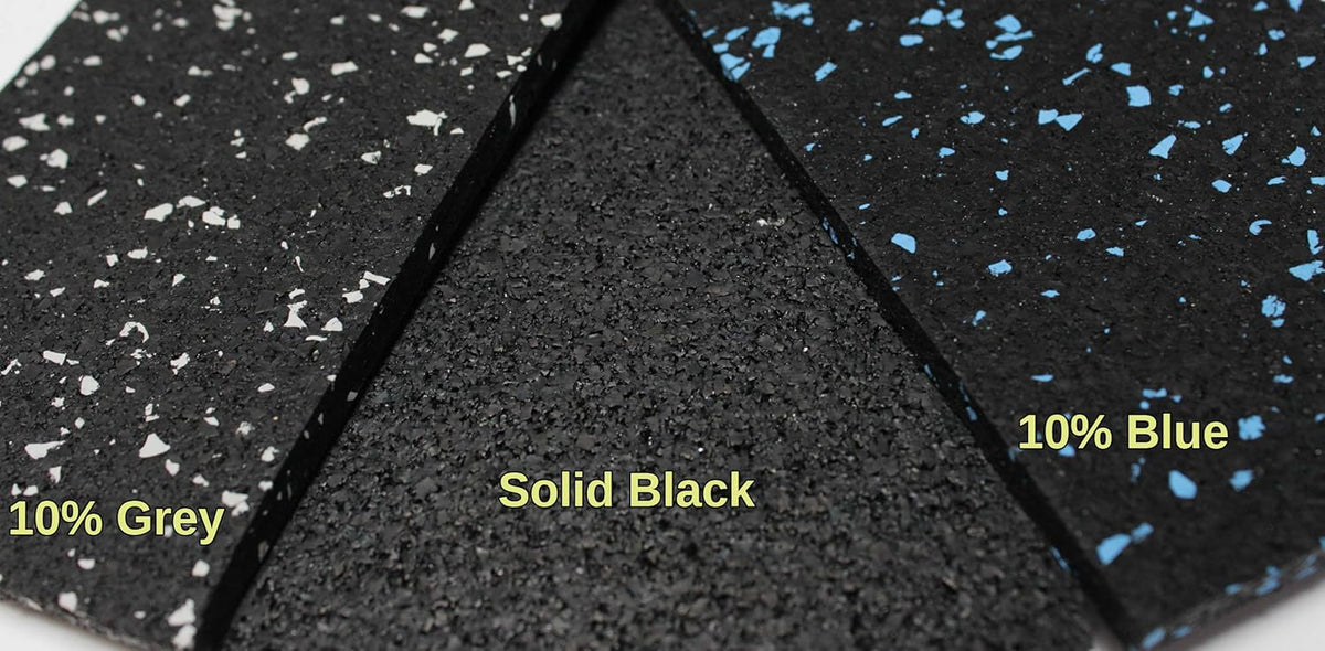 1/4in Thick Solid Black 4' x 6' Heavy Duty Rubber Flooring X122453