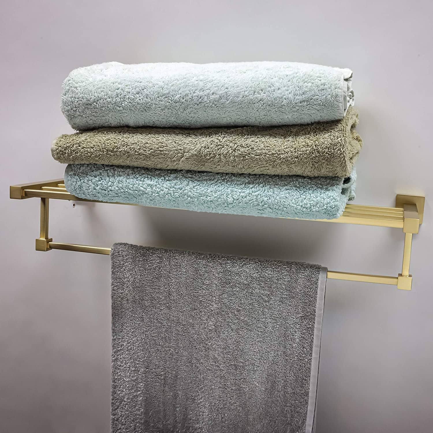 Gold Bathroom Towel Shelf Rack T16852