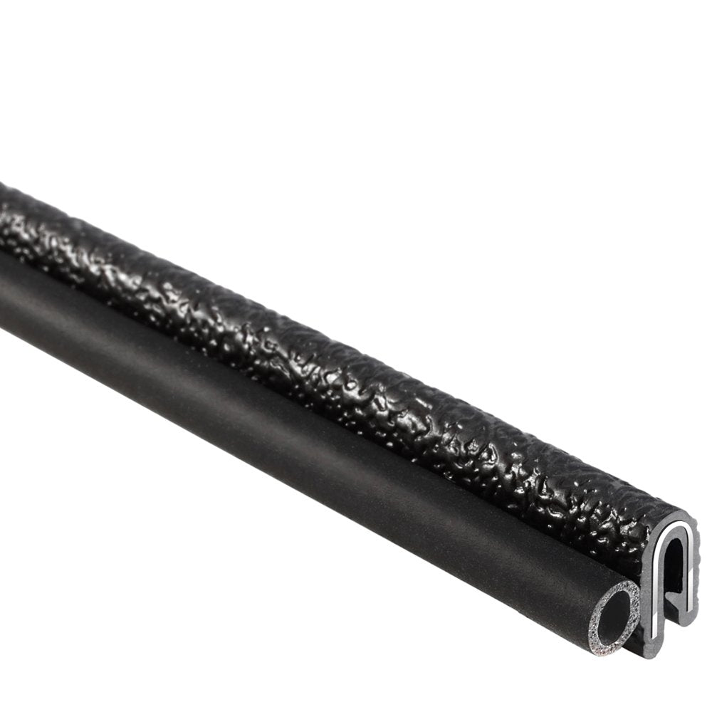 Trim Seal with Side Bulb, 3/4” Bulb Seal Diameter, 25’ Length, PVC Plastic with EPDM Rubber Seal, Pack of 2 Z57669