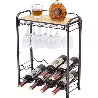 8 Bottle Metal Wine Rack H456616