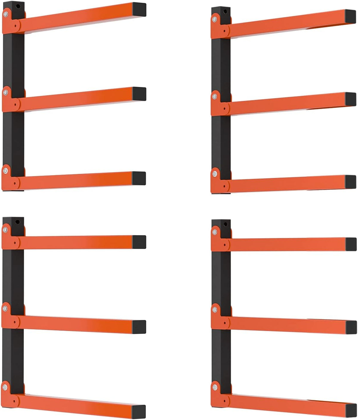 Metal Wall Mount Wood Storage Rack, Pack of 2 U230
