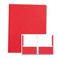 Red 2-Pocket Folders with Prongs, 25/Box X383674