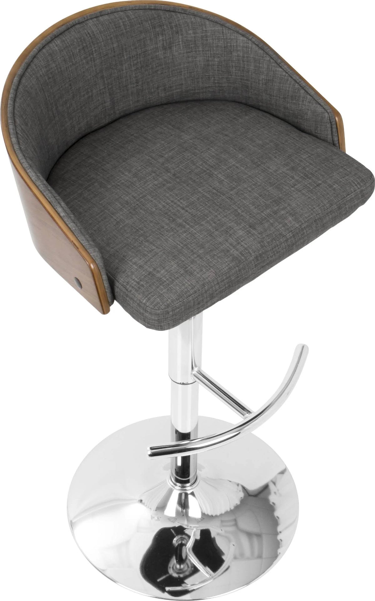 Walnut & Grey Adjustable Barstool Z838