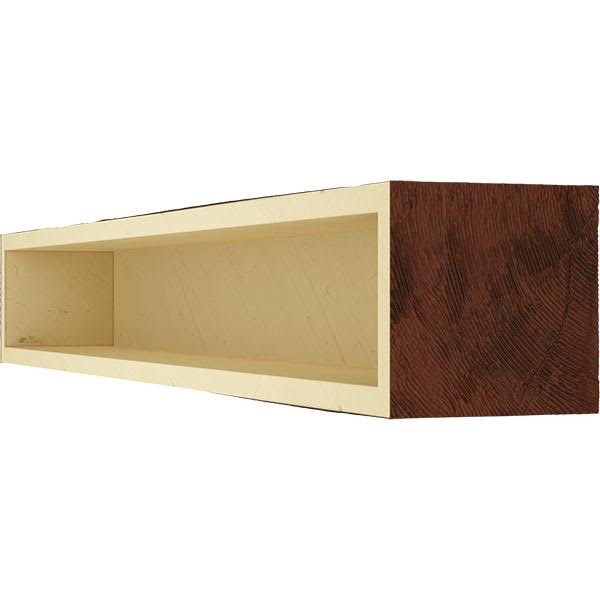 Rough Sawn Faux Wood Fireplace Mantel, Natural Pecan X570624