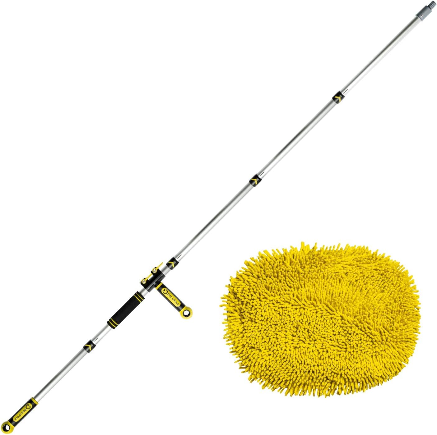 Wall Duster with Telescoping Pole and Chenille Microfiber Cleaning Head I5112