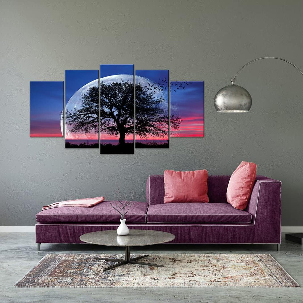 5 Pieces Stretched and Framed Canvas Wall Art Painting X376
