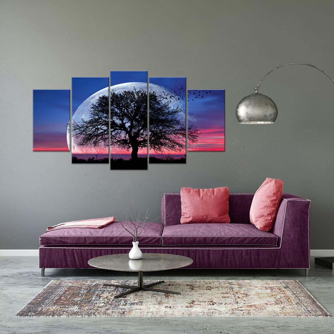 5 Pieces Stretched and Framed Canvas Wall Art Painting X376