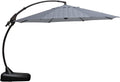 11 FT Curvy Aluminum Offset Umbrella with Base I38442