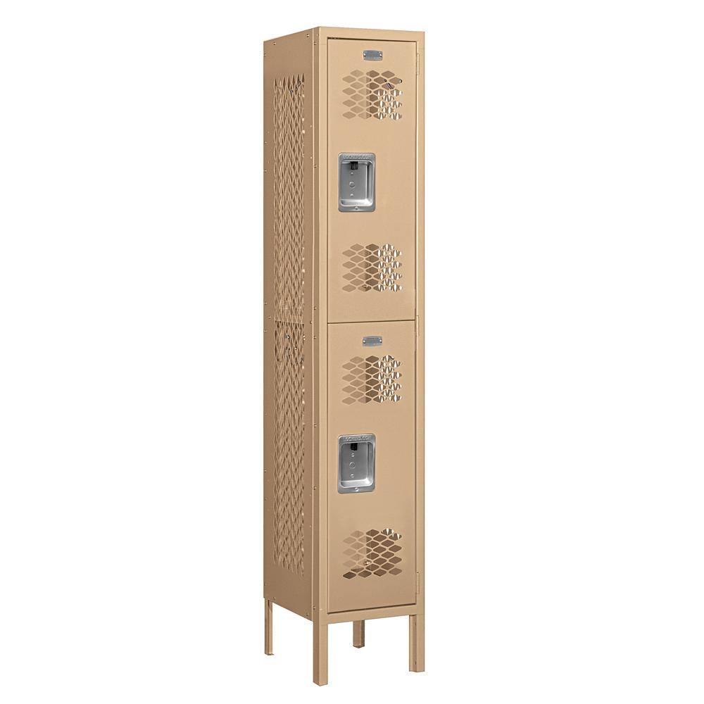12x22 Wide Double Tier Vented Metal Locker O112096