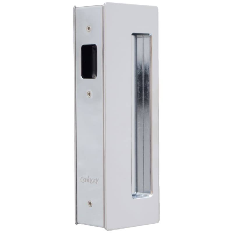 Non-Latching Passage Pocket Door Pull for 1-3/4 inch Door Bright Chrome D198
