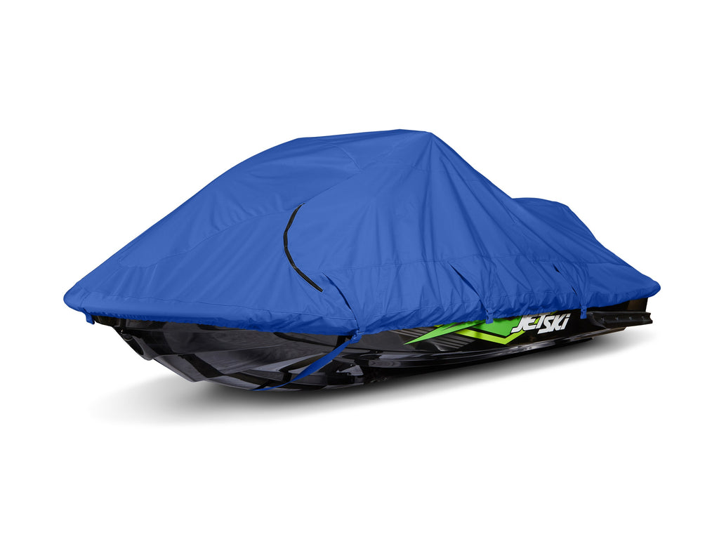 Blue Polyester Jet Ski Cover with Drawcord Hem W458669