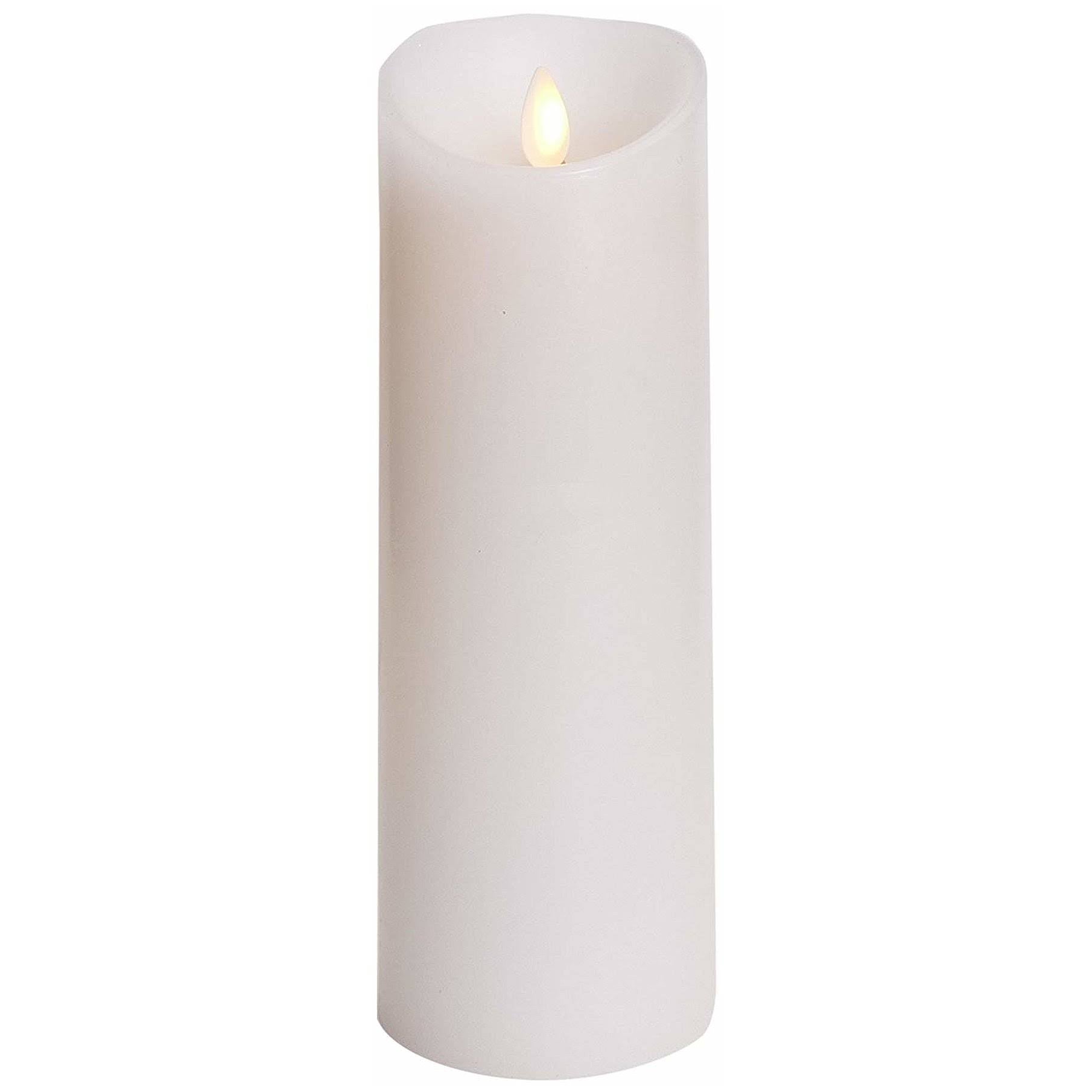 White Unscented Pillar Candle B64752