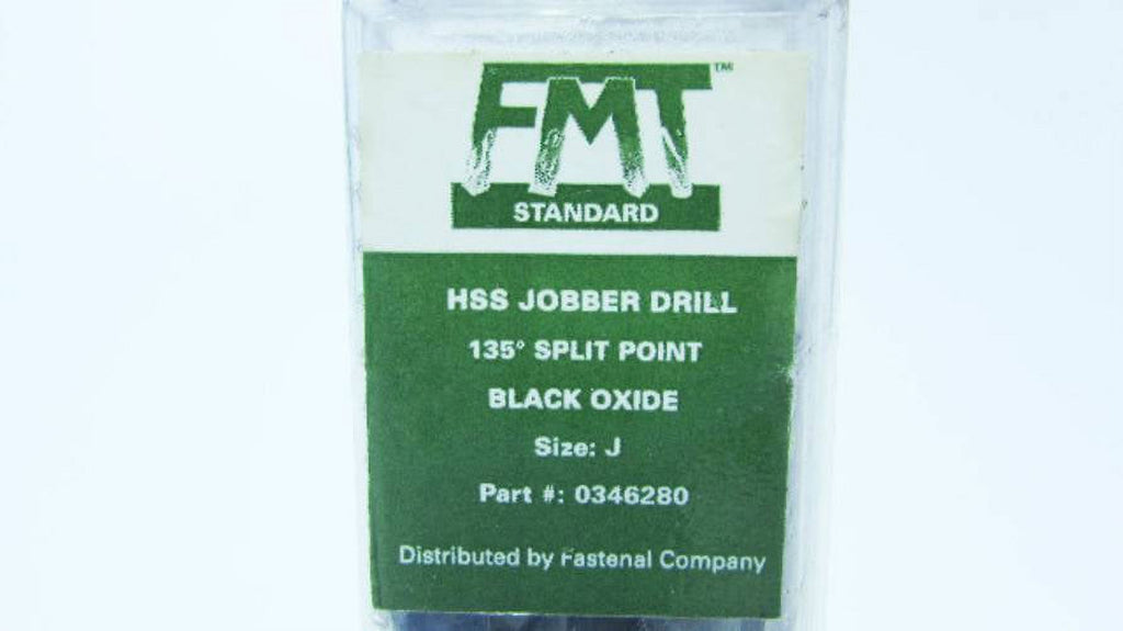 HSS Jobber Drill Bits 135 Split Point Black Oxide Size J 10/pkg Q6863