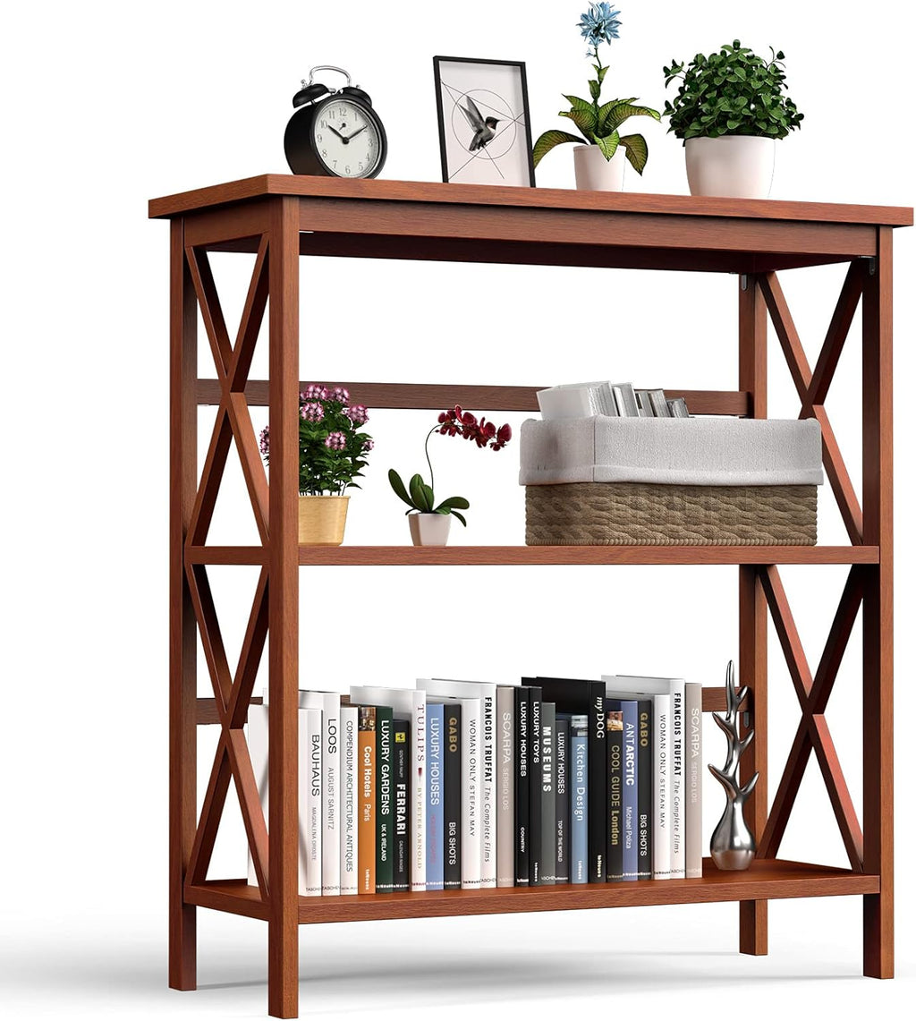 White 3-Tier Wooden Bookshelf K7380