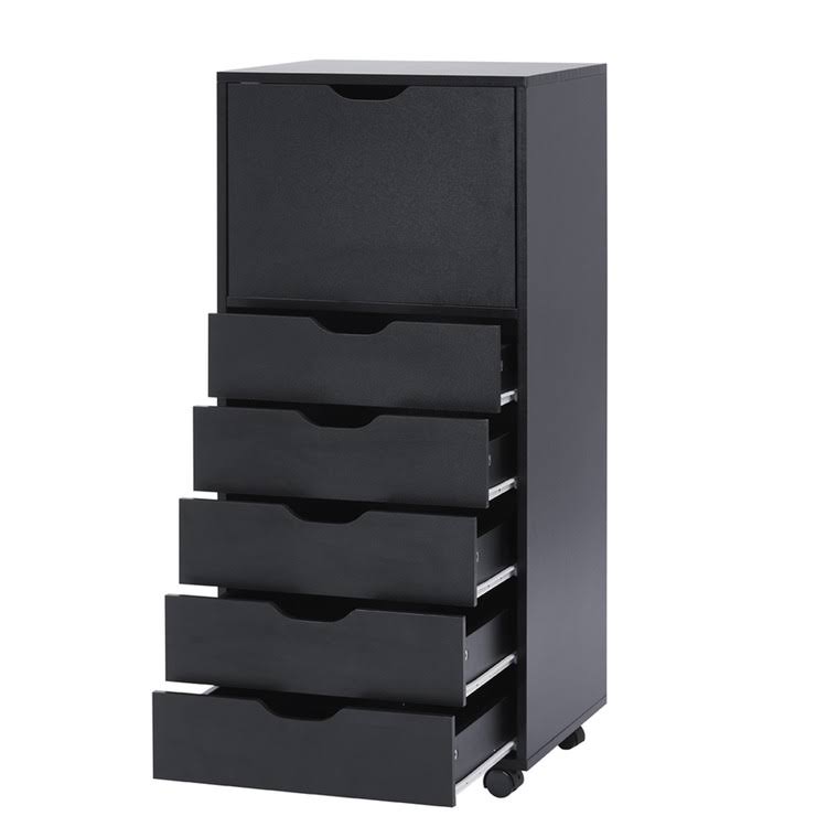 6-Drawer Black Office Storage Cabinet U16714