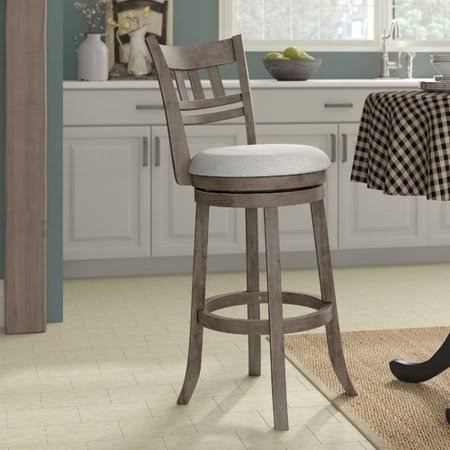 Antique Gray Swivel Bar Stool S472627