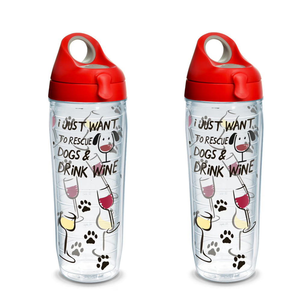 24 oz Water Bottle with Lid, 2 Pack H67564