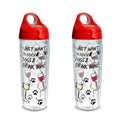 24 oz Water Bottle with Lid, 2 Pack H67564