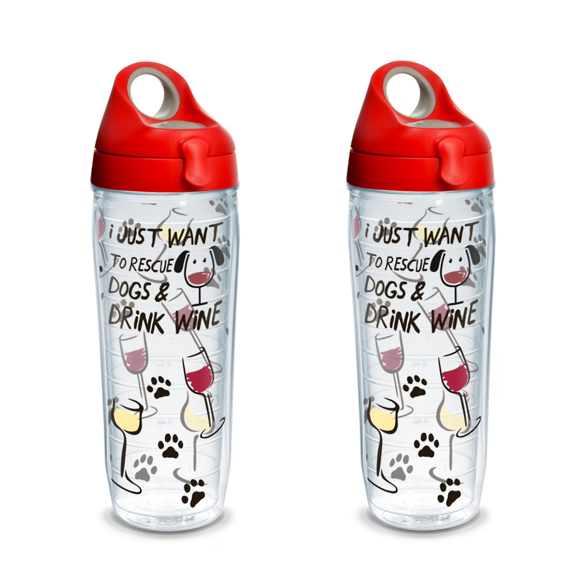 24 oz Water Bottle with Lid, 2 Pack H67564
