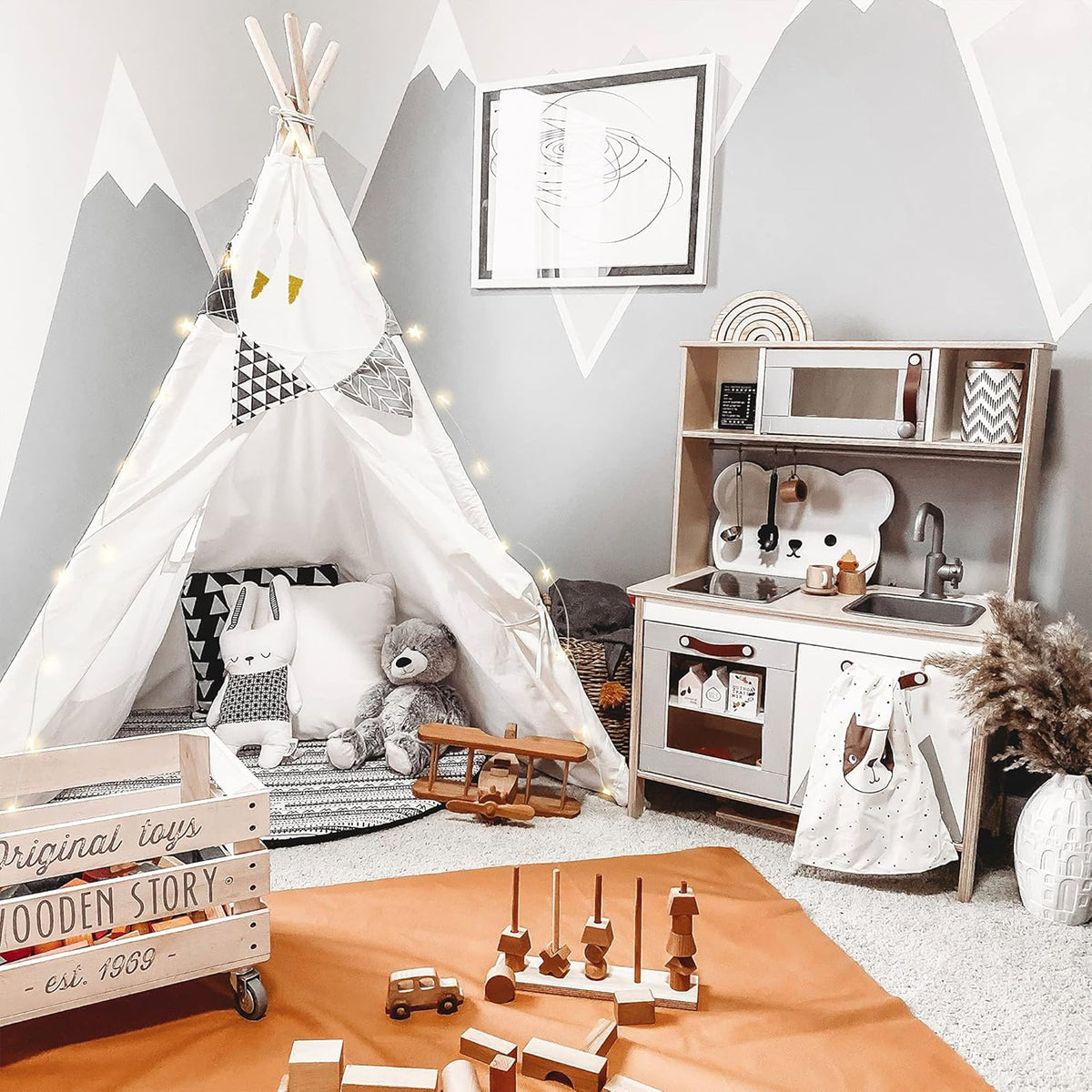 Teepee Play Tent with Carry Case Pack of 2 E6225