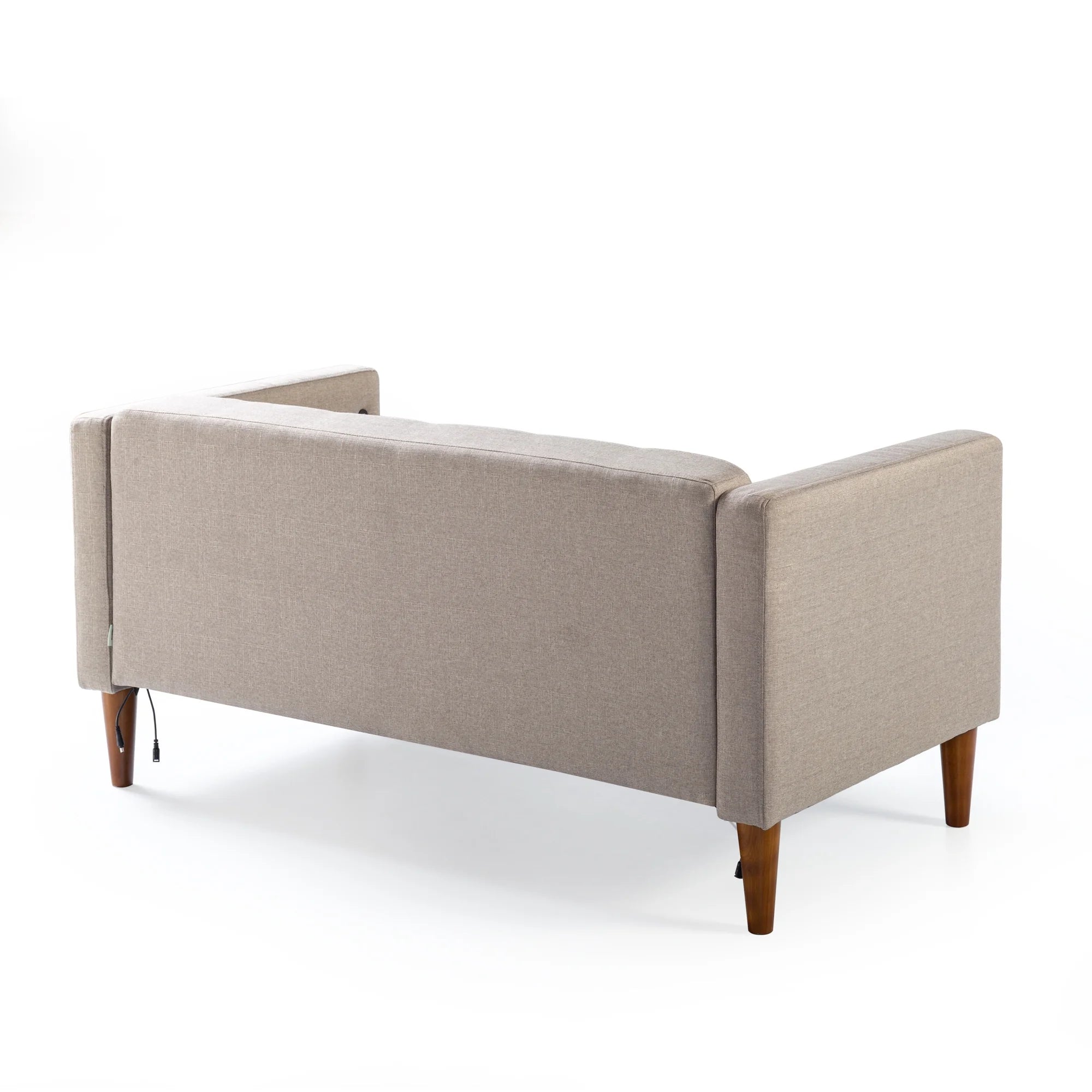 Oatmeal 2 Seat Loveseat with USB Ports E4856