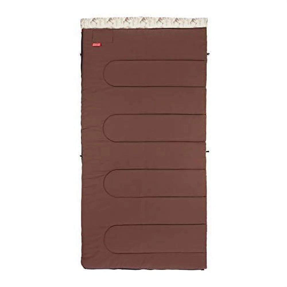 Coleman Autumn Trails Deer 30-Degree Cold Weather Rectangular Adult Sleeping Bag, Brown, 31"x81" O6249