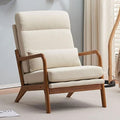 Accent Chair with Pillow Linen Fabric Armchair T438352