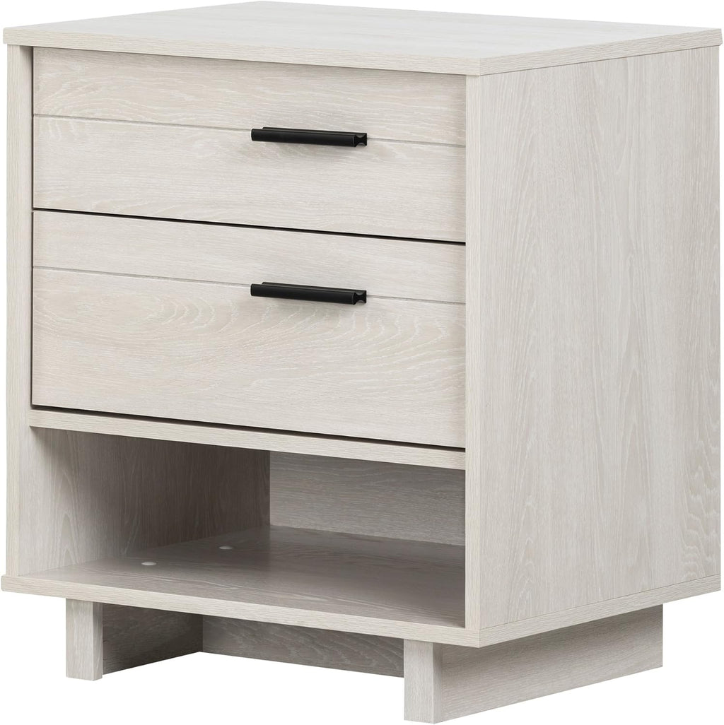 Winter Oak Nightstand with Cord Catcher N8334