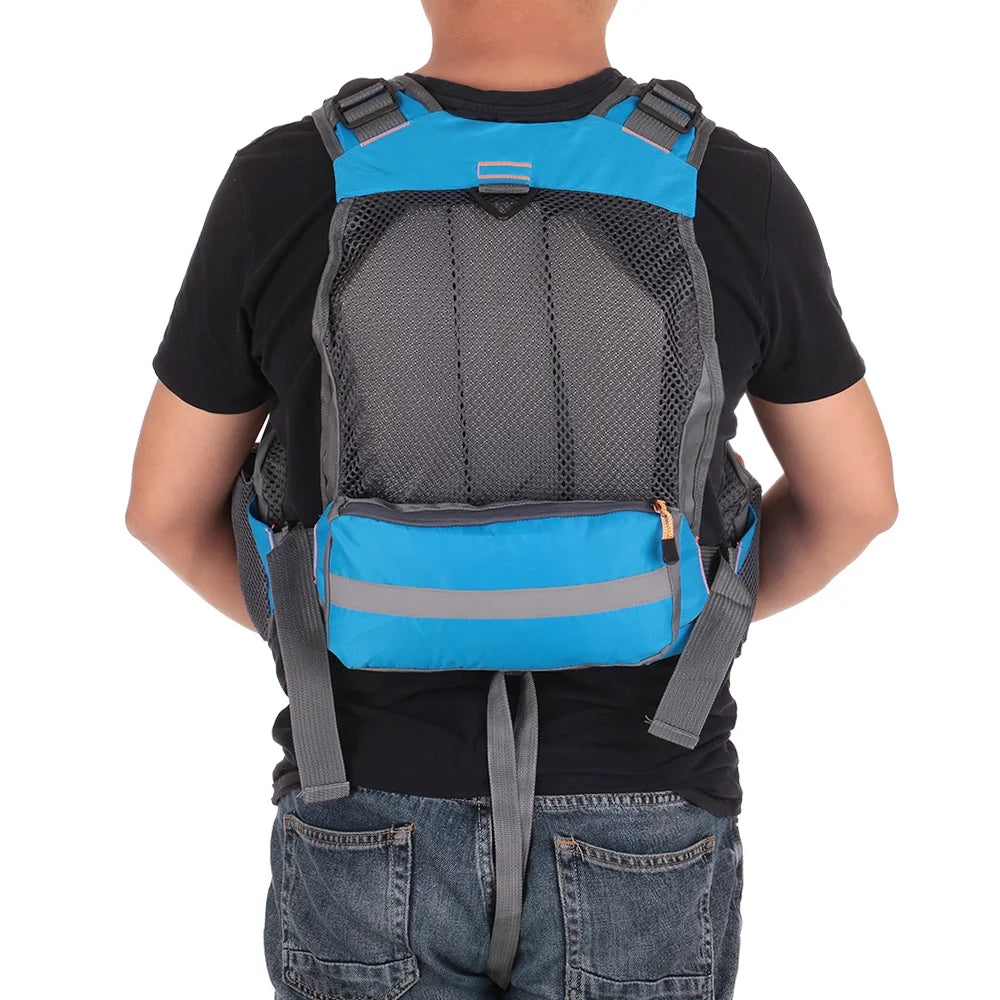 Outdoor Padded Fishing Life Jacket Swimming Sailing Waistcoat Floatation Device A56722