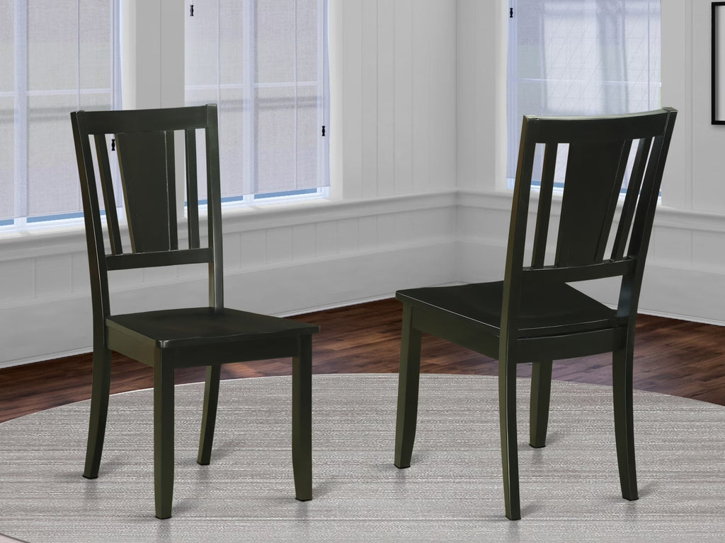 Black Wood Dining Chairs Set of 2 D882662