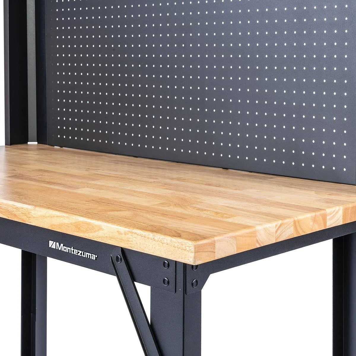 4 ft Adjustable Height Steel Workbench with Pegboard Back Wall P936790