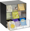 White/Clear Plastic 3 Drawer Tea Bag Caddy Box Storage Container Organizer Holder N571077