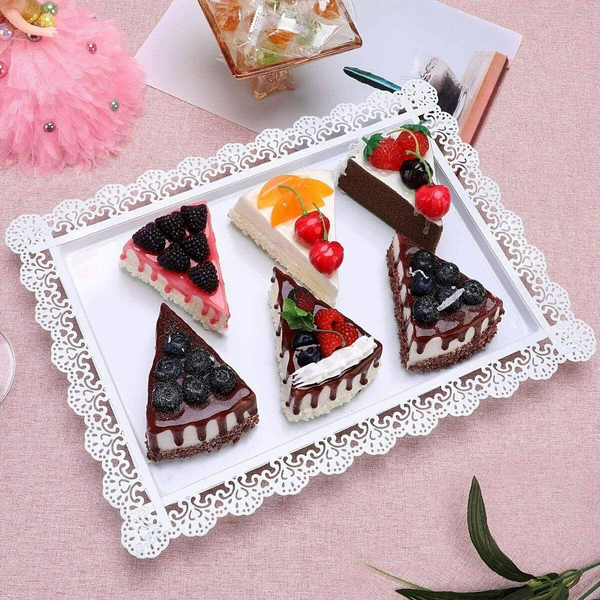 White Metal 3 Piece Cake Stand Set W25860