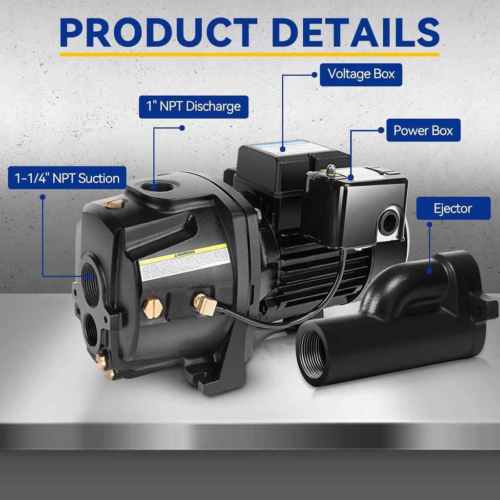 Cast Iron Convertible Jet Pump with Ejector Kit X79024