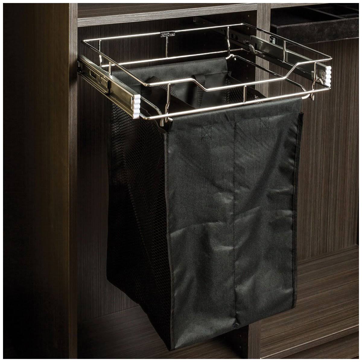 Satin Nickel 14x22 Pullout Hamper I71259
