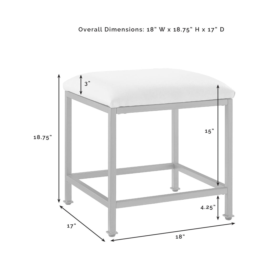 Soft Gold Vanity Stool X587