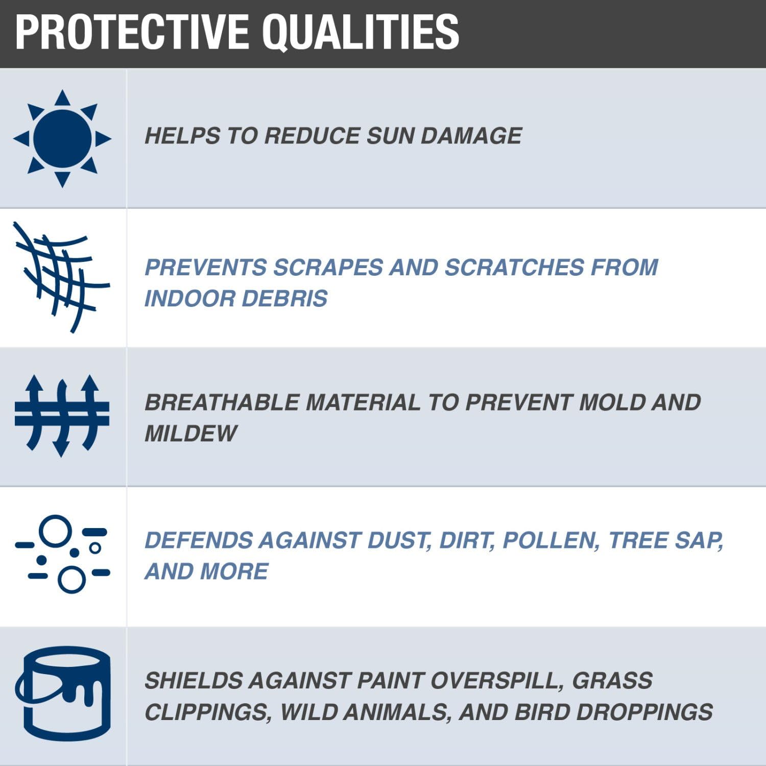 Gray Pack of 2 Truck Cover H8407