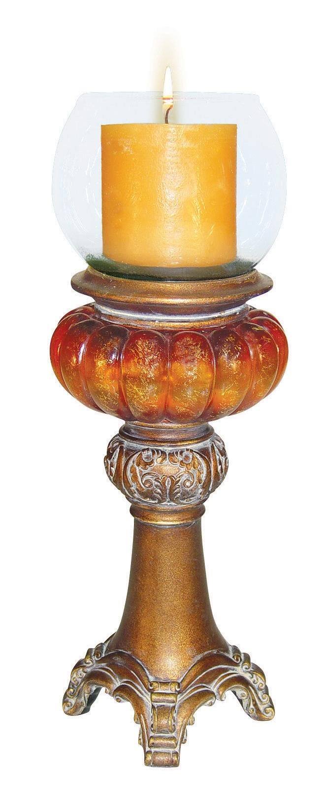 Gold Amber Candle Holder L336