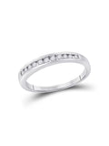 14kt White Gold Diamond Fashion Band Ring 1/4 Cttw W3178