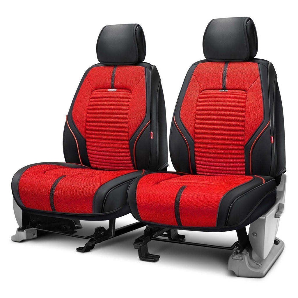 Red Seat Covers with Black Sides A358468