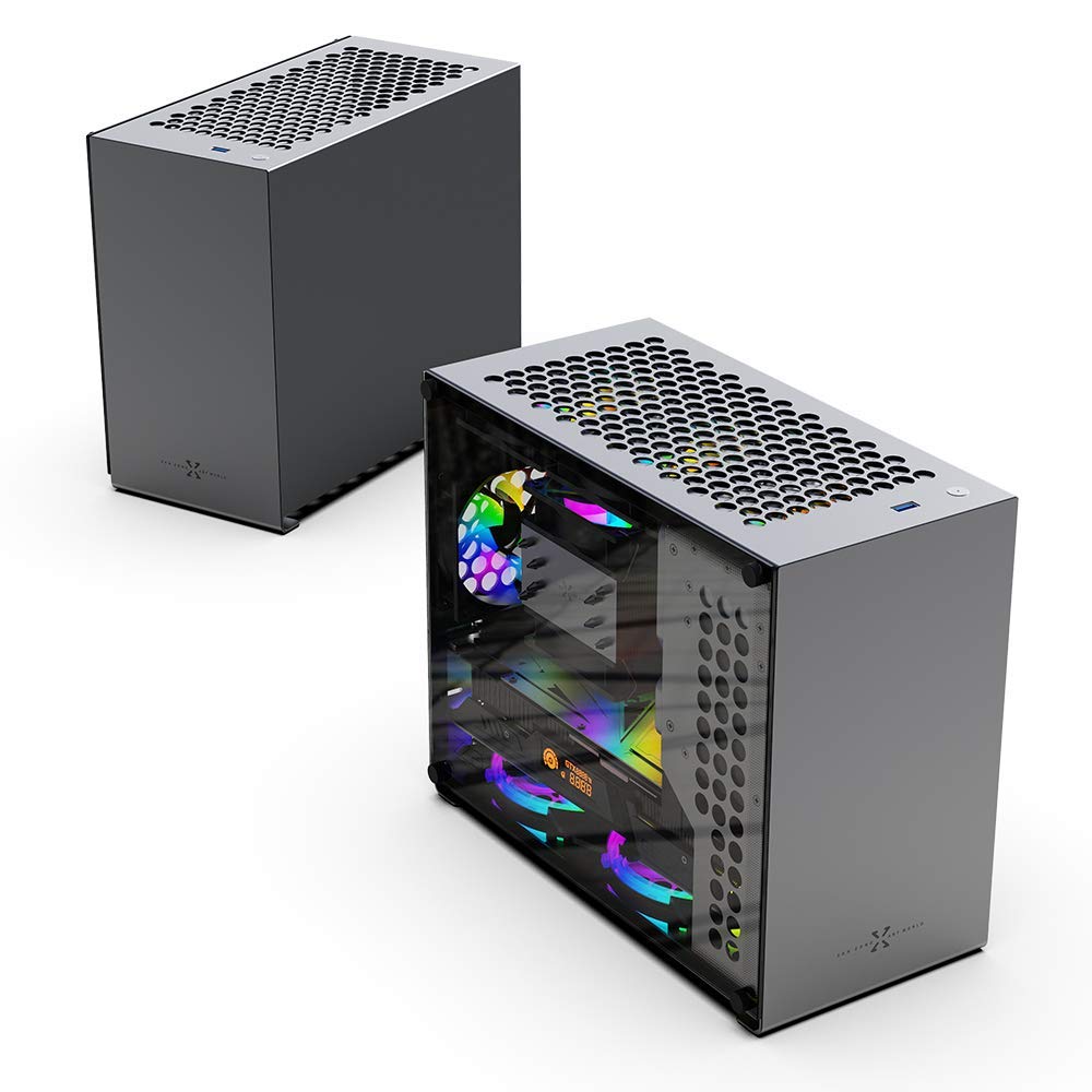 Dark Gray Aluminum Tempered Glass PC Case G4908