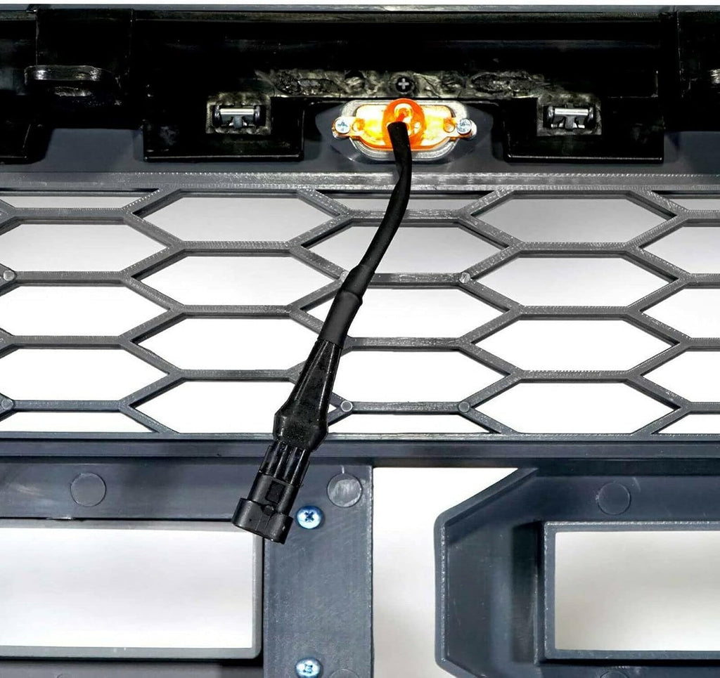 F150 Front Bumper Grille with 3 Amber LED Lights U5766