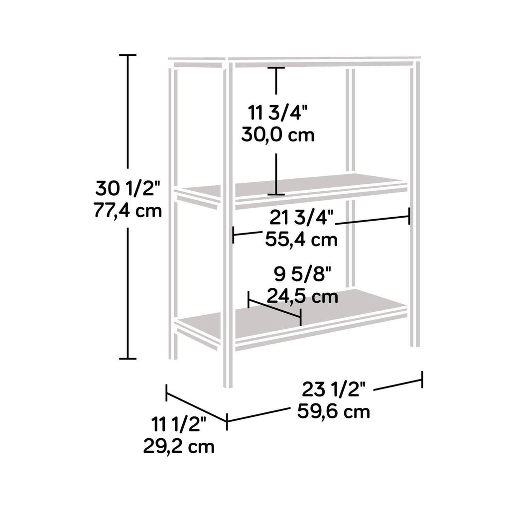 3 Shelf Bookcase, Charter Oak Finish C713