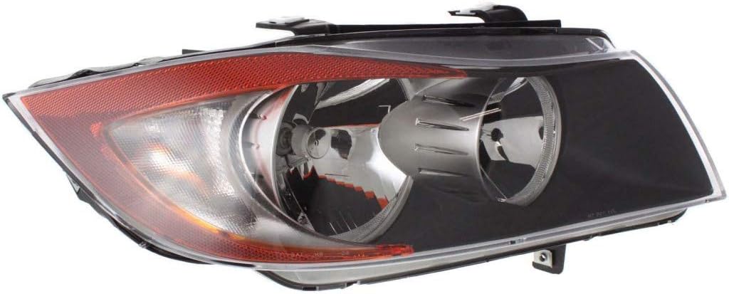 2006 BMW 325xi Headlight Assembly Passenger Side Black Housing T81185