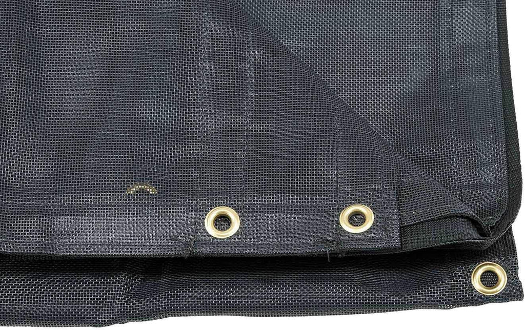 7' x 14' Vinyl Coated Mesh Tarps with 5 Inch 18oz Double Pocket Pack of 2 L27535