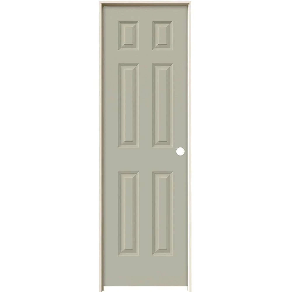 24 in. x 80 in. Desert Sand Left-Hand Solid Core Molded Composite MDF Single Prehung Interior Door M452
