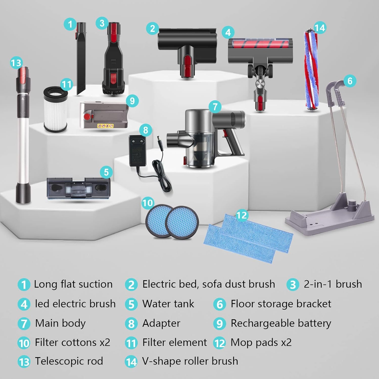 Cordless Stick Vacuum Cleaner with LED Display H6579