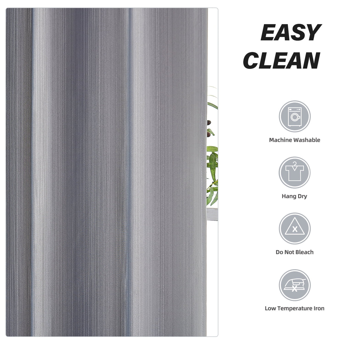 90% Blackout Curtains Set of 2 Panels, Light Gray, 52 x 84 inch I103269