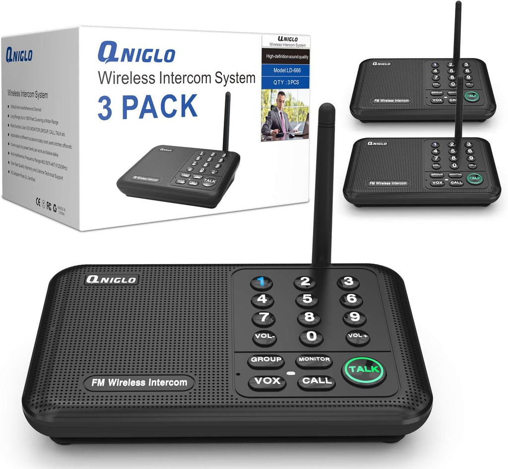 2 Way Wireless Intercom System, Pack of 2 Z341865