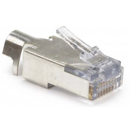 EZ-RJ45 Cat5 5e & 6 Shielded Connectors with External Ground, Pack of 50 T37665